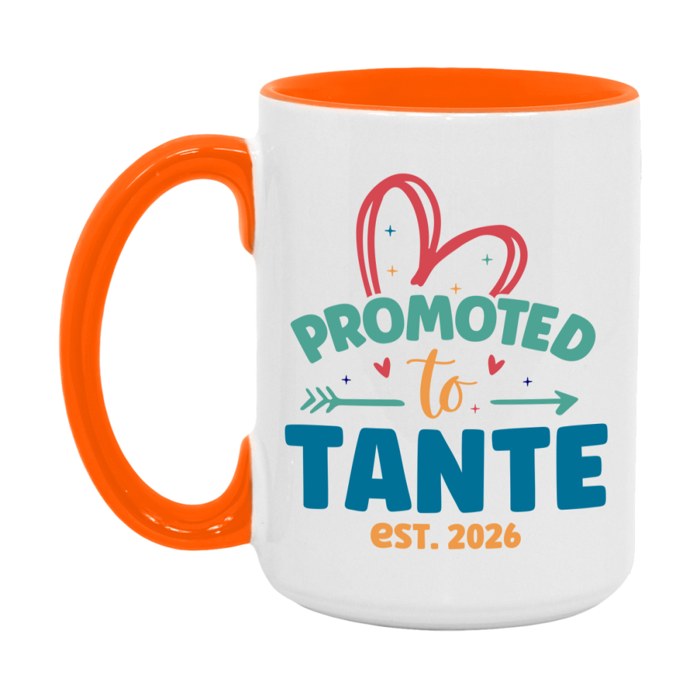 Promoted To Tante Est. 2026 Coffee Mug – New Tante Gift – Pregnancy Announcement Mug For New Baby