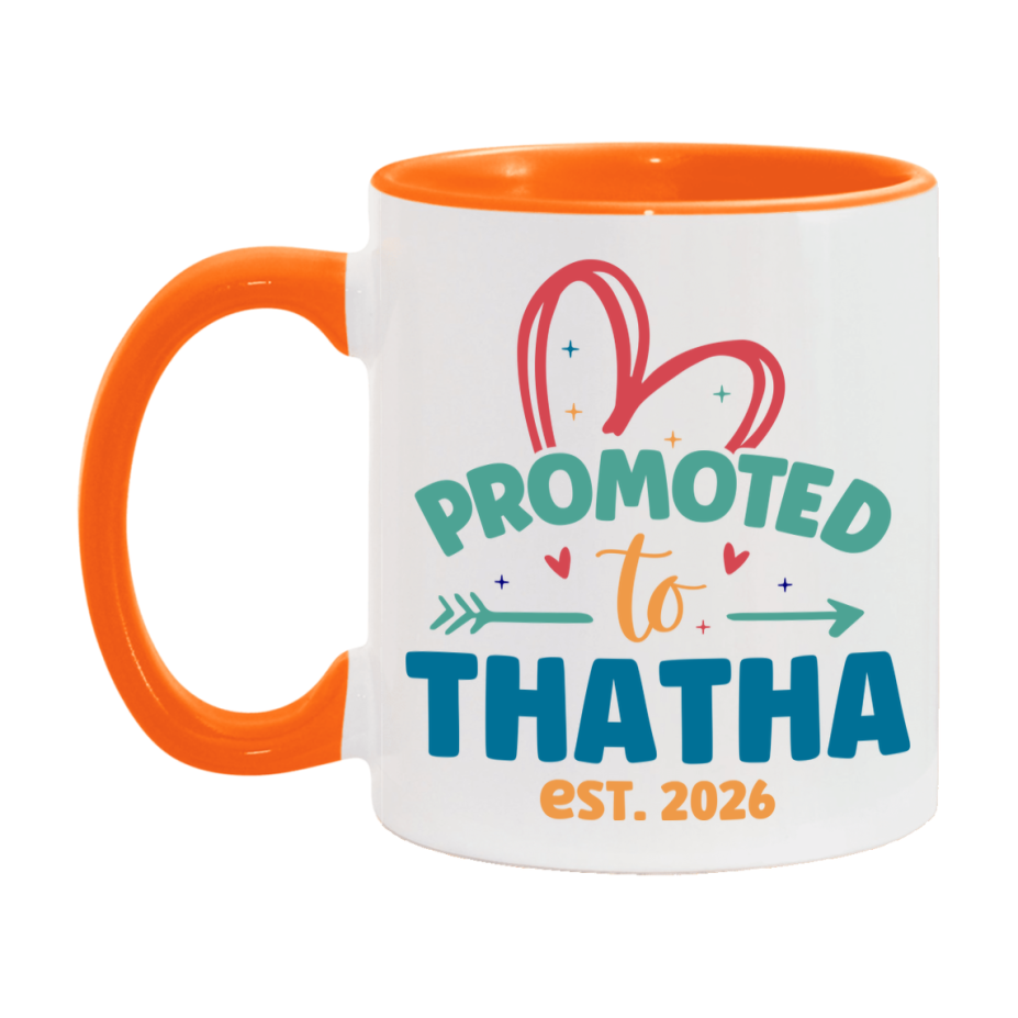 Promoted To Thatha Est. 2026 Coffee Mug – New Thatha Gift – Pregnancy Announcement Mug For New Baby
