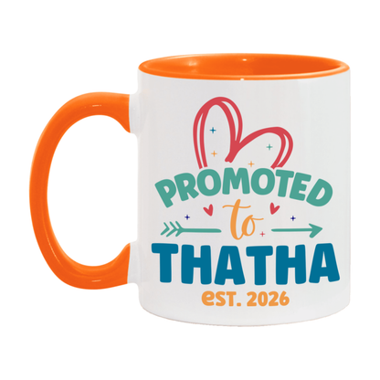 Promoted To Thatha Est. 2026 Coffee Mug – New Thatha Gift – Pregnancy Announcement Mug For New Baby