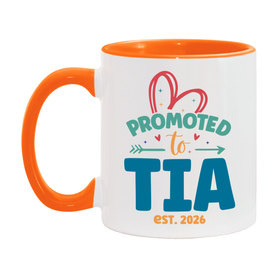Promoted To Tia Est. 2026 Coffee Mug – New Tia Gift – Pregnancy Announcement Mug For New Baby