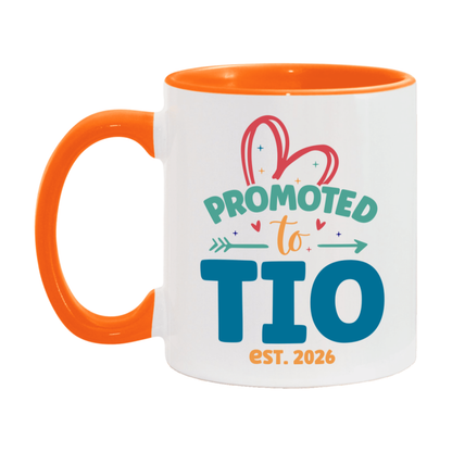 Promoted To Tio Est. 2026 Coffee Mug – New Tio Gift – Pregnancy Announcement Mug For New Baby