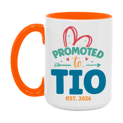 Promoted To Tio Est. 2026 Coffee Mug – New Tio Gift – Pregnancy Announcement Mug For New Baby