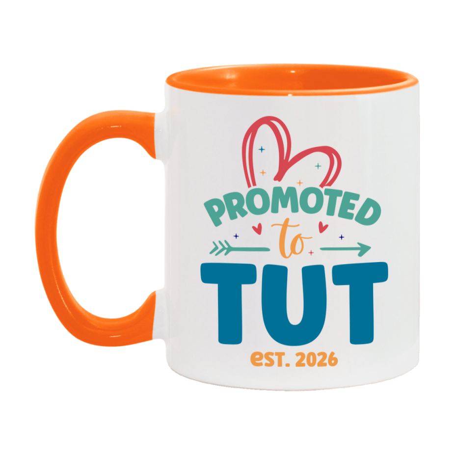 Promoted To Tut Est. 2026 Coffee Mug – New Tut Gift – Pregnancy Announcement Mug For New Baby