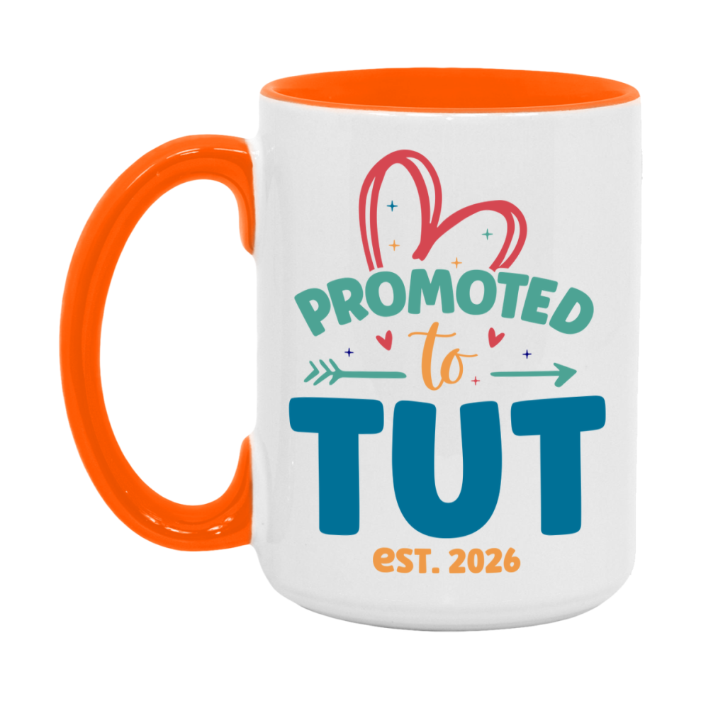 Promoted To Tut Est. 2026 Coffee Mug – New Tut Gift – Pregnancy Announcement Mug For New Baby