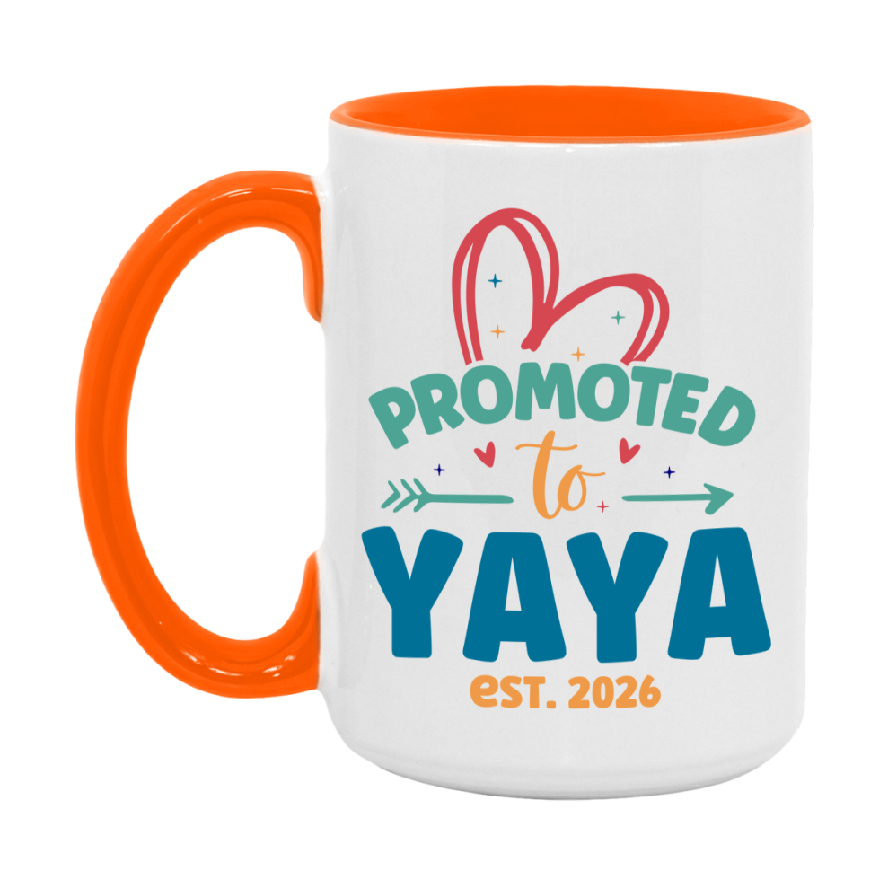 Promoted To Yaya Est. 2026 Coffee Mug – New Yaya Gift – Pregnancy Announcement Mug For New Baby
