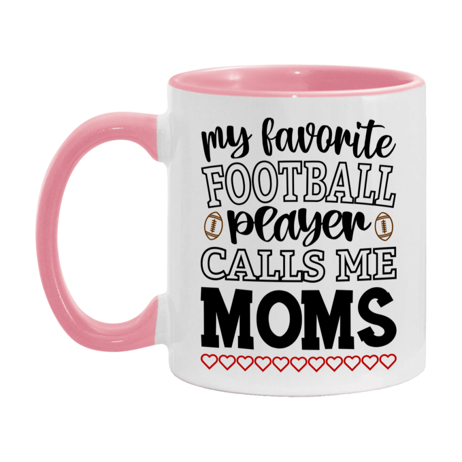 My Favorite Football Player Calls Me Moms Mug – Funny Football Moms Gift – Mug For Moms From Player – Football Season Gift Idea