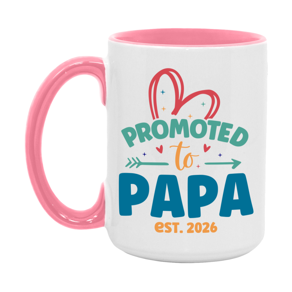 Promoted To Papa Est. 2026 Coffee Mug – New Papa Gift – Pregnancy Announcement Mug For New Baby