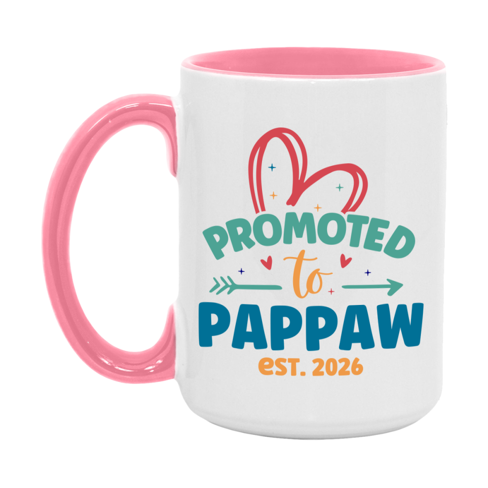 Promoted To Pappaw Est. 2026 Coffee Mug – New Pappaw Gift – Pregnancy Announcement Mug For New Baby