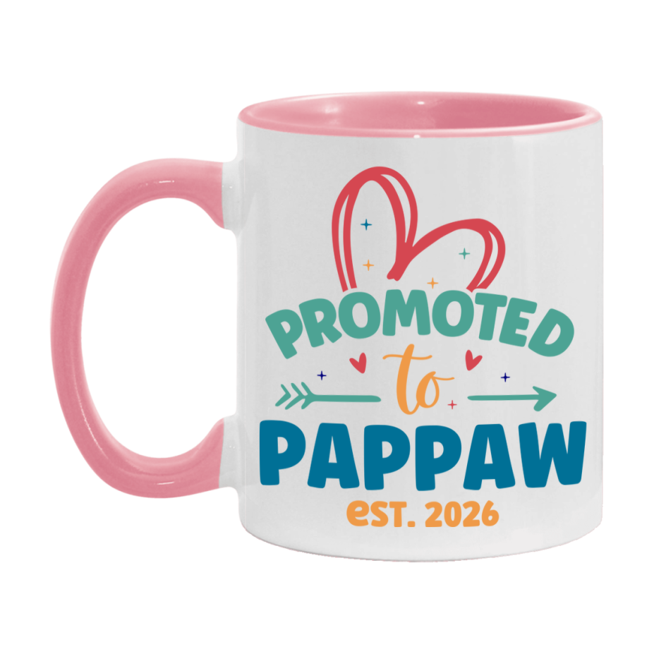 Promoted To Pappaw Est. 2026 Coffee Mug – New Pappaw Gift – Pregnancy Announcement Mug For New Baby