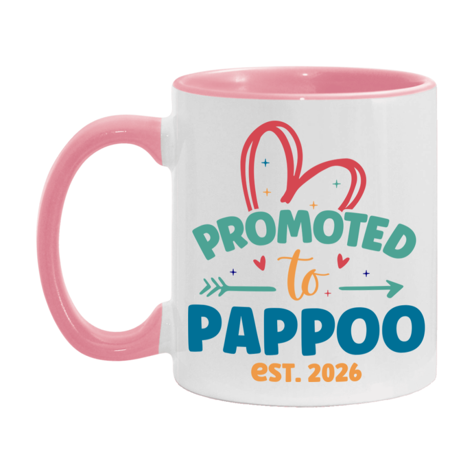 Promoted To Pappoo Est. 2026 Coffee Mug – New Pappoo Gift – Pregnancy Announcement Mug For New Baby