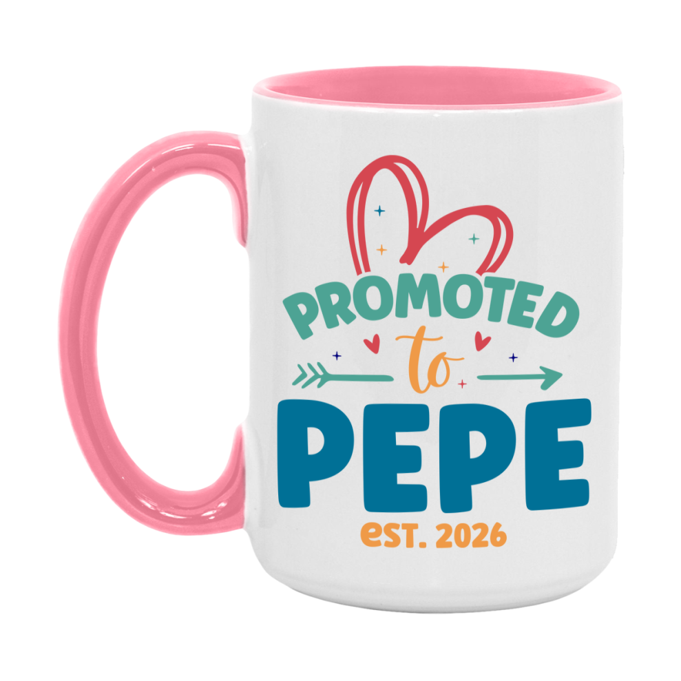 Promoted To Pepe Est. 2026 Coffee Mug – New Pepe Gift – Pregnancy Announcement Mug For New Baby