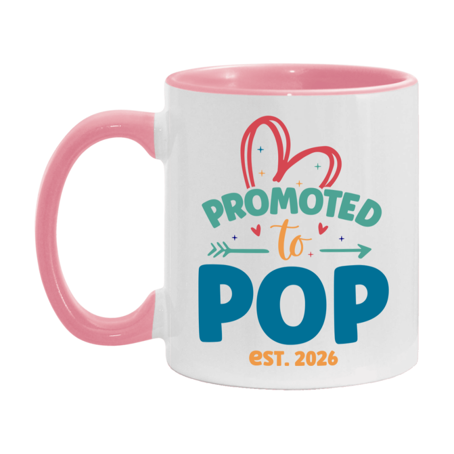 Promoted To Pop Est. 2026 Coffee Mug – New Pop Gift – Pregnancy Announcement Mug For New Baby