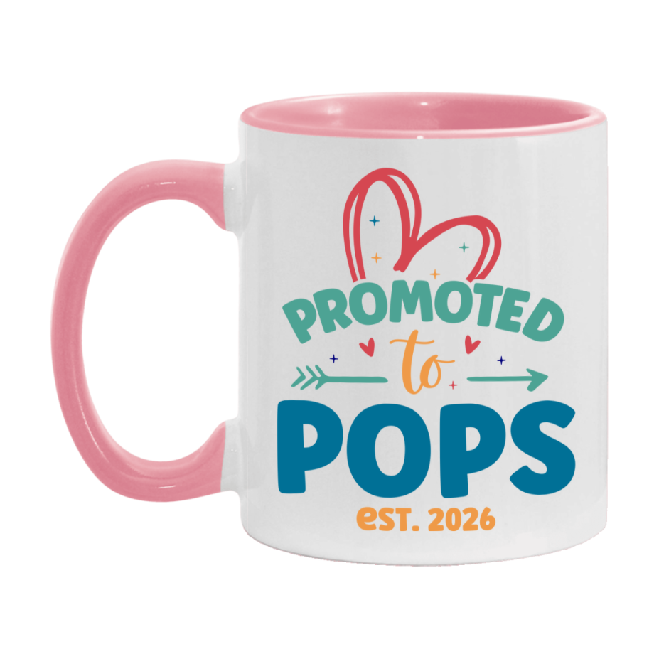 Promoted To Pops Est. 2026 Coffee Mug – New Pops Gift – Pregnancy Announcement Mug For New Baby