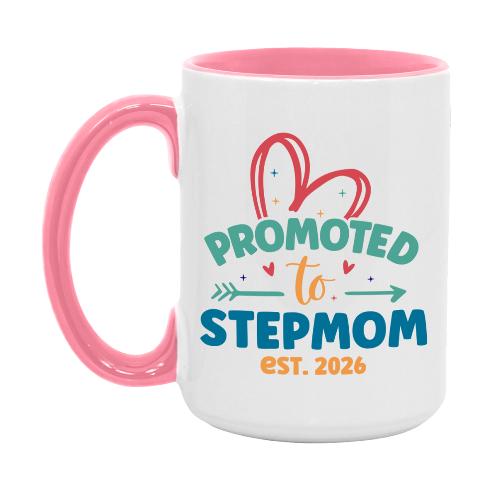 Promoted To Stepmom Est. 2026 Coffee Mug – New Stepmom Gift – Pregnancy Announcement Mug For New Baby