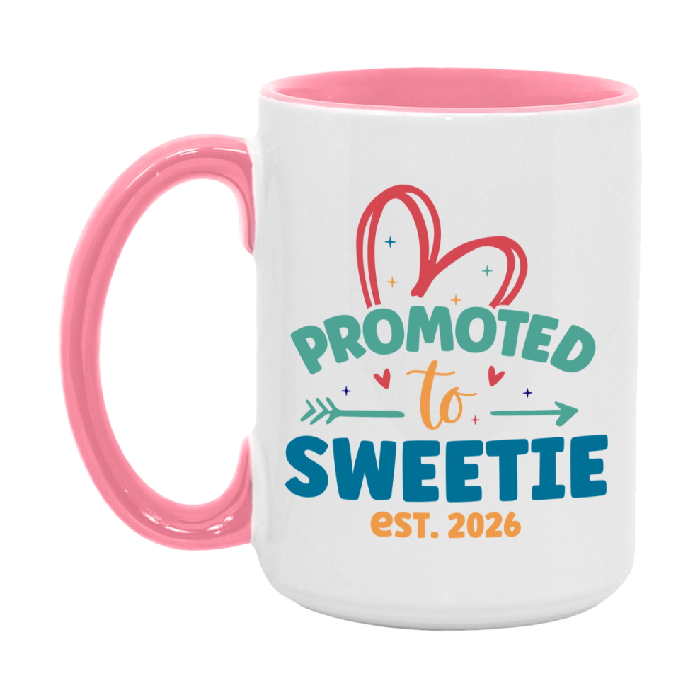 Promoted To Sweetie Est. 2026 Coffee Mug – New Sweetie Gift – Pregnancy Announcement Mug For New Baby