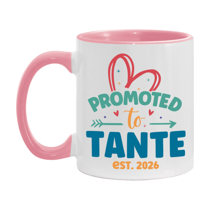Promoted To Tante Est. 2026 Coffee Mug – New Tante Gift – Pregnancy Announcement Mug For New Baby