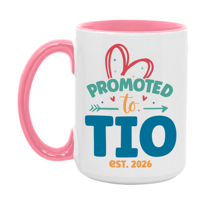 Promoted To Tio Est. 2026 Coffee Mug – New Tio Gift – Pregnancy Announcement Mug For New Baby