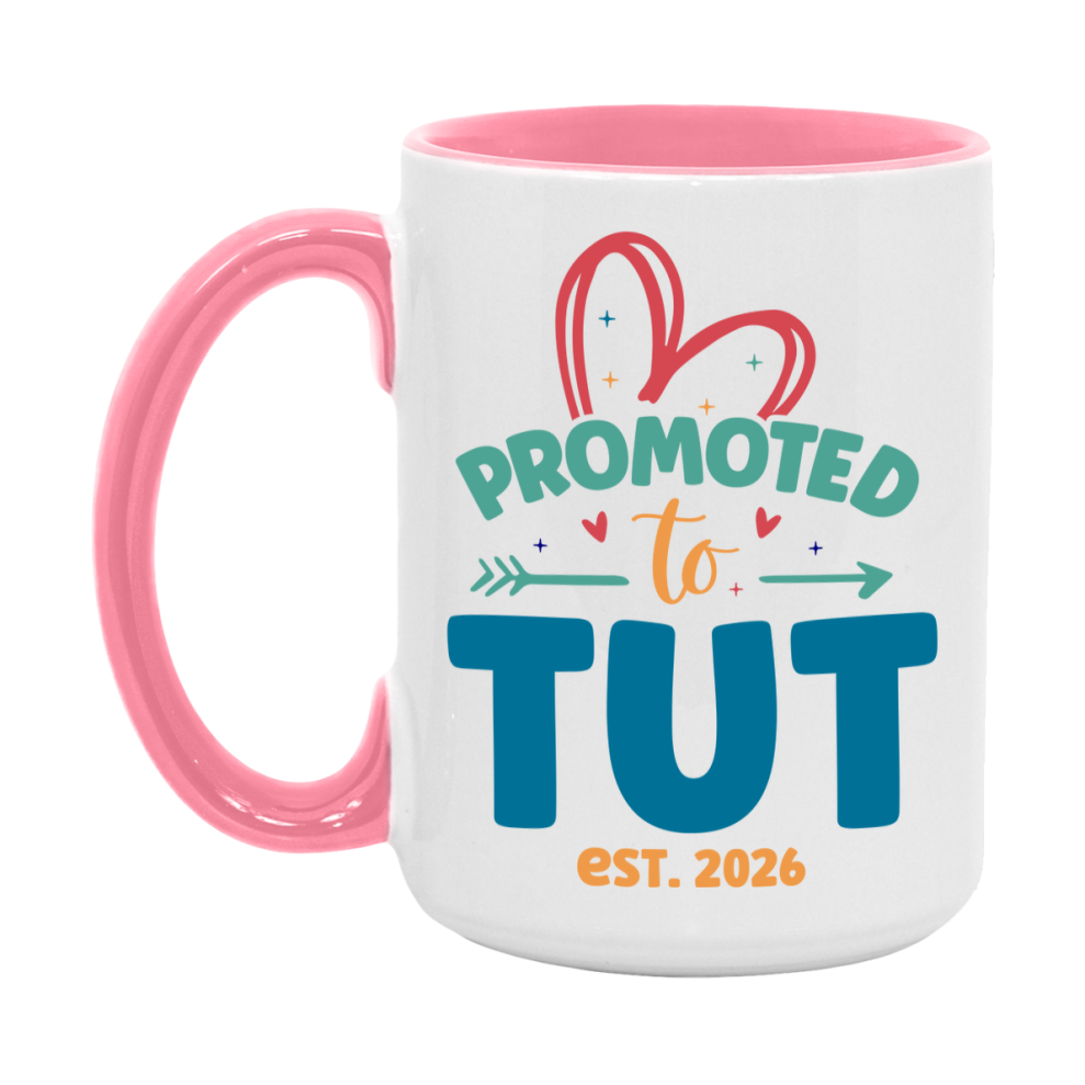 Promoted To Tut Est. 2026 Coffee Mug – New Tut Gift – Pregnancy Announcement Mug For New Baby