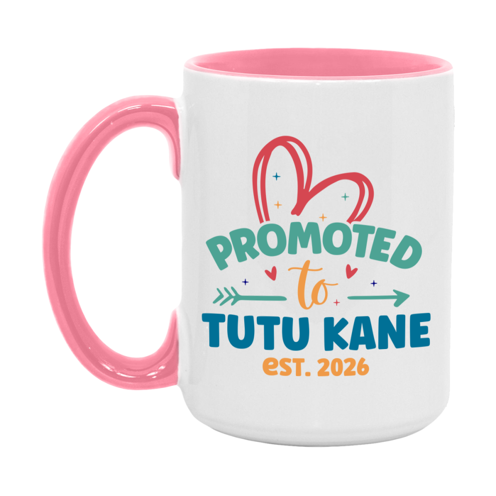 Promoted To Tutu Kane Est. 2026 Coffee Mug – New Tutu Kane Gift – Pregnancy Announcement Mug For New Baby