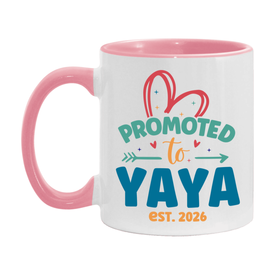 Promoted To Yaya Est. 2026 Coffee Mug – New Yaya Gift – Pregnancy Announcement Mug For New Baby