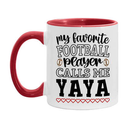My Favorite Football Player Calls Me Yaya Mug – Funny Football Yaya Gift – Mug For Yaya From Player – Football Season Gift Idea