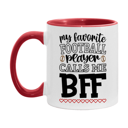 My Favorite Football Player Calls Me Bff Mug – Funny Football Bff Gift – Mug For Bff From Player – Football Season Gift Idea