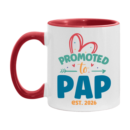 Promoted To Pap Est. 2026 Coffee Mug – New Pap Gift – Pregnancy Announcement Mug For New Baby