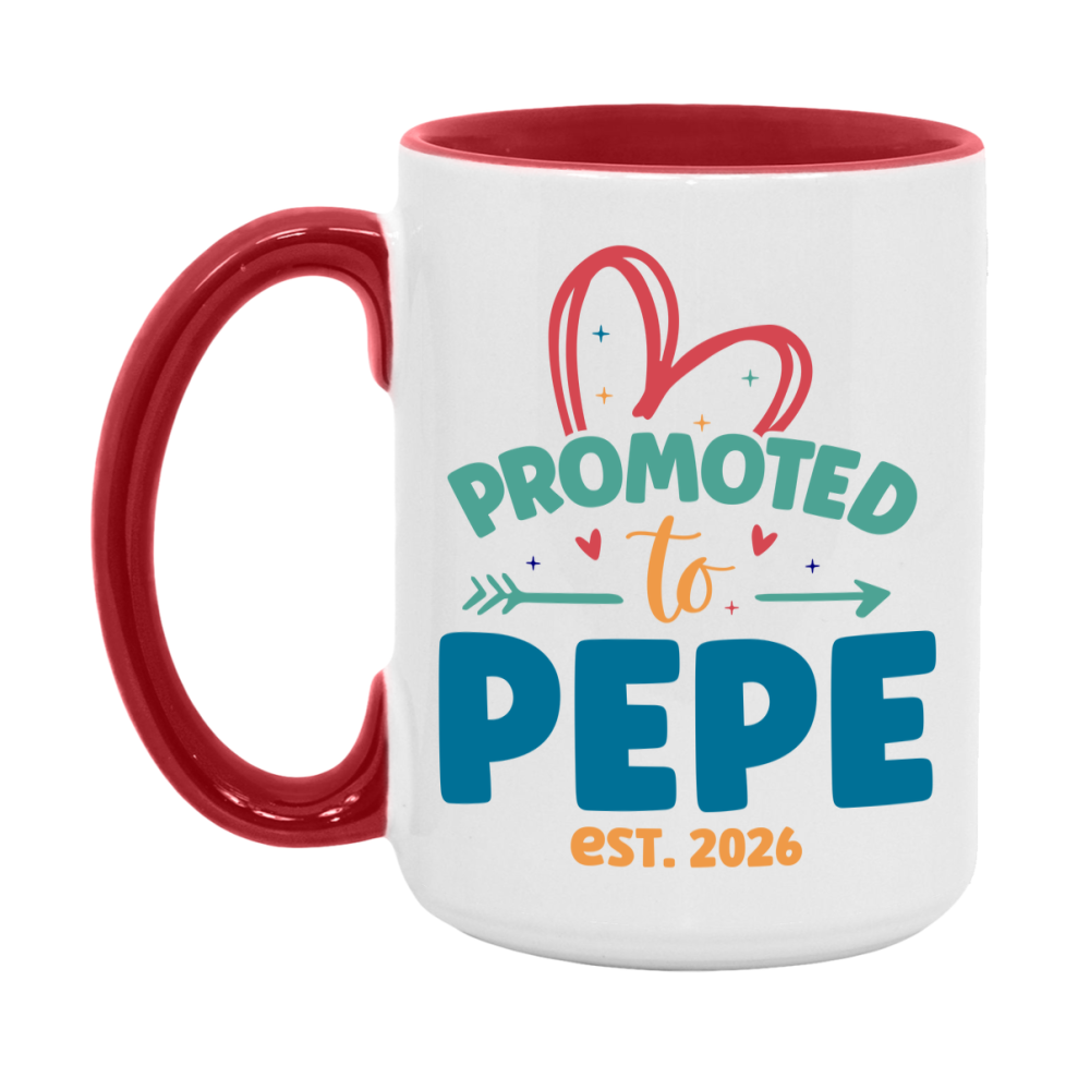 Promoted To Pepe Est. 2026 Coffee Mug – New Pepe Gift – Pregnancy Announcement Mug For New Baby