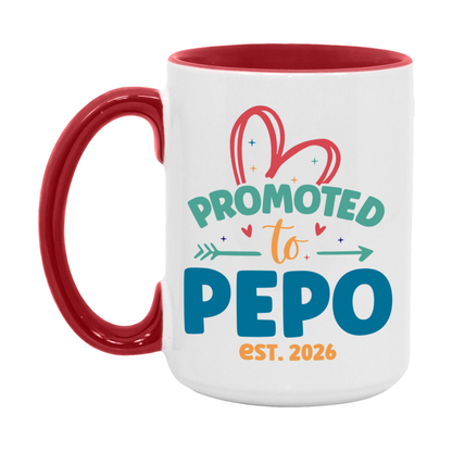 Promoted To Pepo Est. 2026 Coffee Mug – New Pepo Gift – Pregnancy Announcement Mug For New Baby