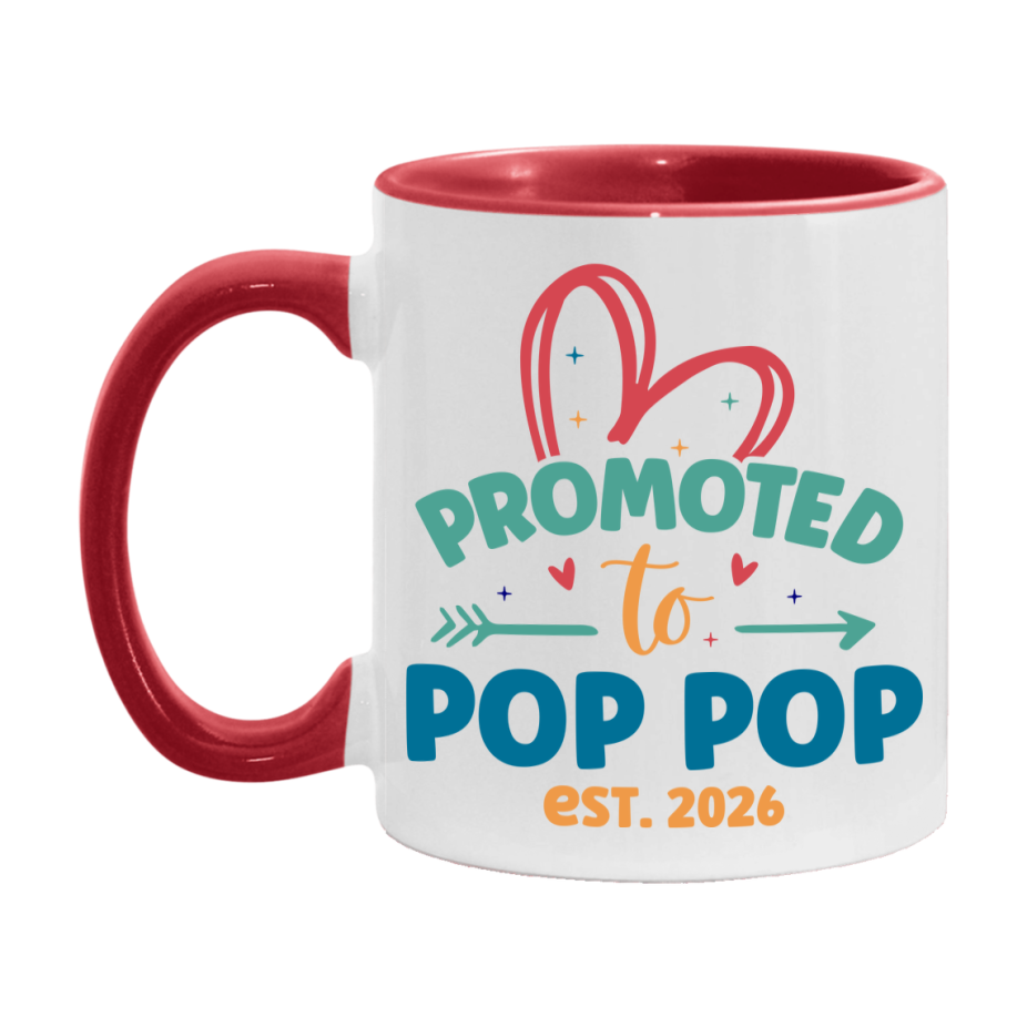 Promoted To Pop Pop Est. 2026 Coffee Mug – New Pop Pop Gift – Pregnancy Announcement Mug For New Baby