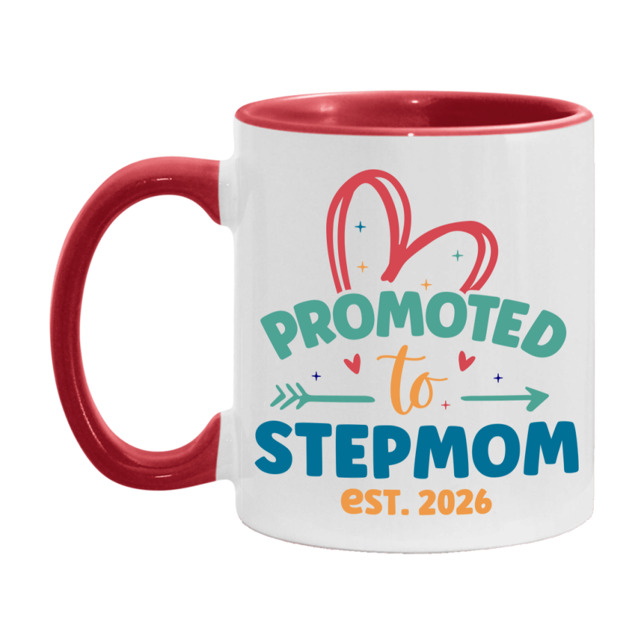 Promoted To Stepmom Est. 2026 Coffee Mug – New Stepmom Gift – Pregnancy Announcement Mug For New Baby