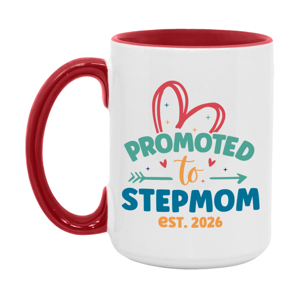 Promoted To Stepmom Est. 2026 Coffee Mug – New Stepmom Gift – Pregnancy Announcement Mug For New Baby