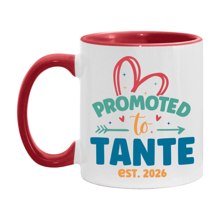 Promoted To Tante Est. 2026 Coffee Mug – New Tante Gift – Pregnancy Announcement Mug For New Baby