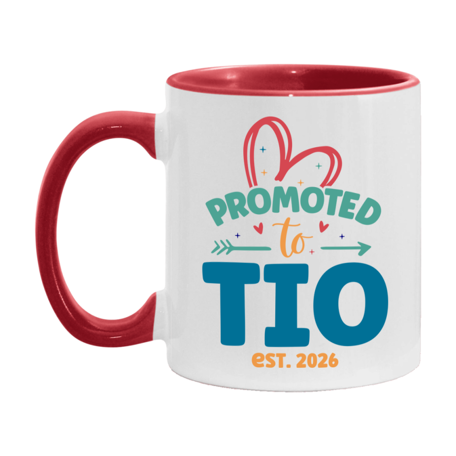 Promoted To Tio Est. 2026 Coffee Mug – New Tio Gift – Pregnancy Announcement Mug For New Baby