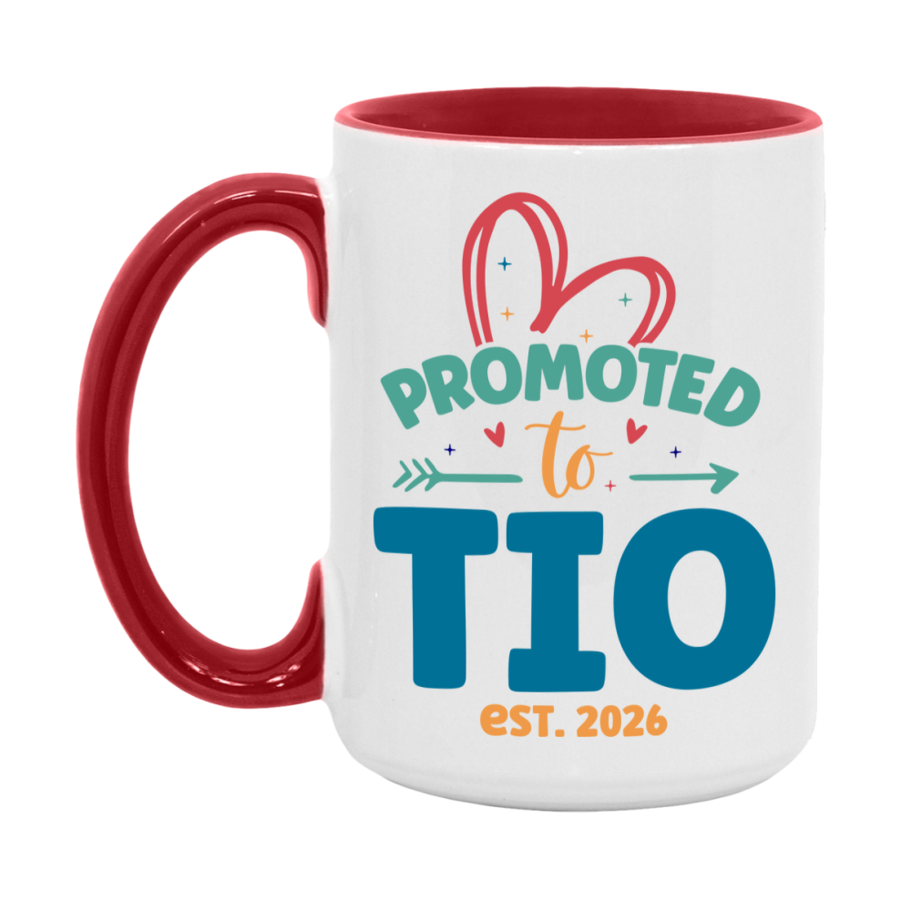 Promoted To Tio Est. 2026 Coffee Mug – New Tio Gift – Pregnancy Announcement Mug For New Baby