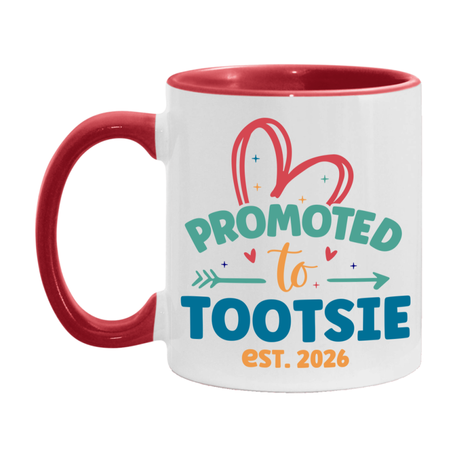 Promoted To Tootsie Est. 2026 Coffee Mug – New Tootsie Gift – Pregnancy Announcement Mug For New Baby