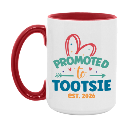 Promoted To Tootsie Est. 2026 Coffee Mug – New Tootsie Gift – Pregnancy Announcement Mug For New Baby