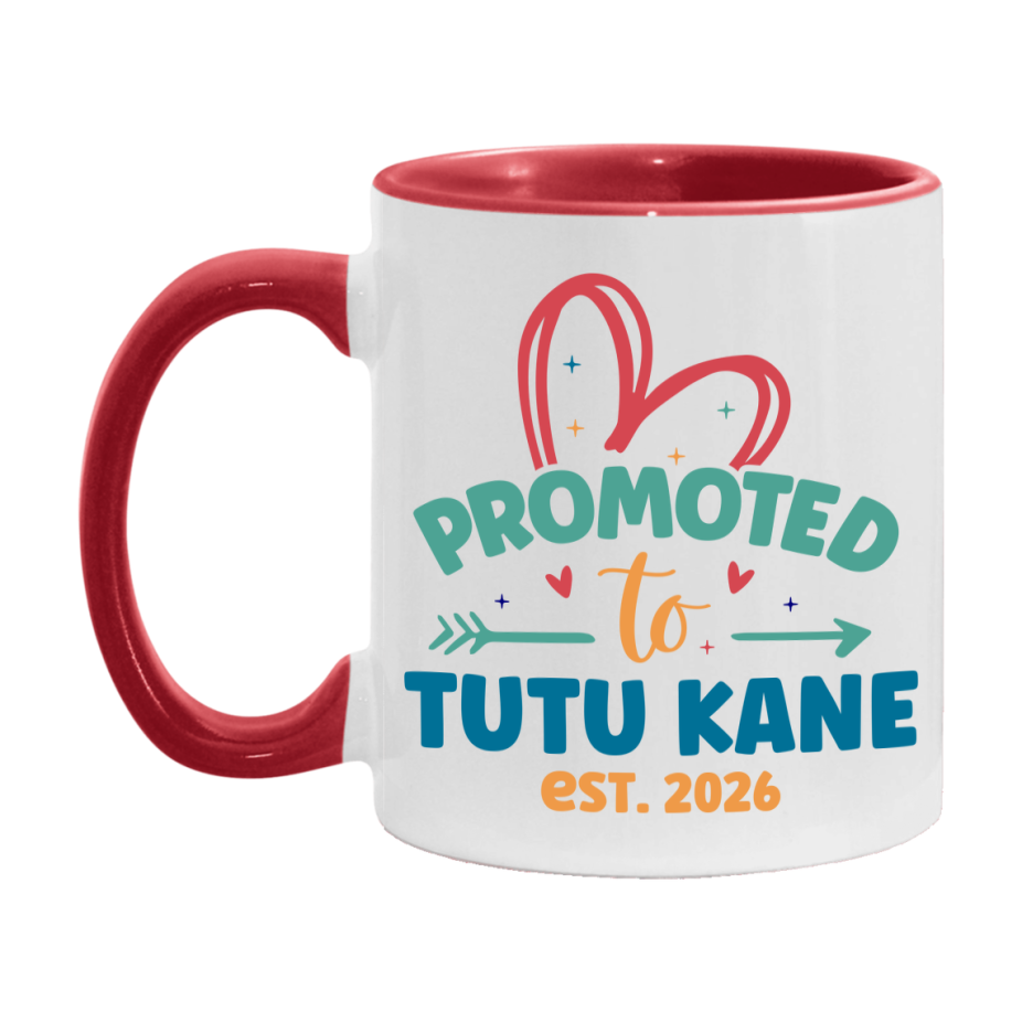 Promoted To Tutu Kane Est. 2026 Coffee Mug – New Tutu Kane Gift – Pregnancy Announcement Mug For New Baby