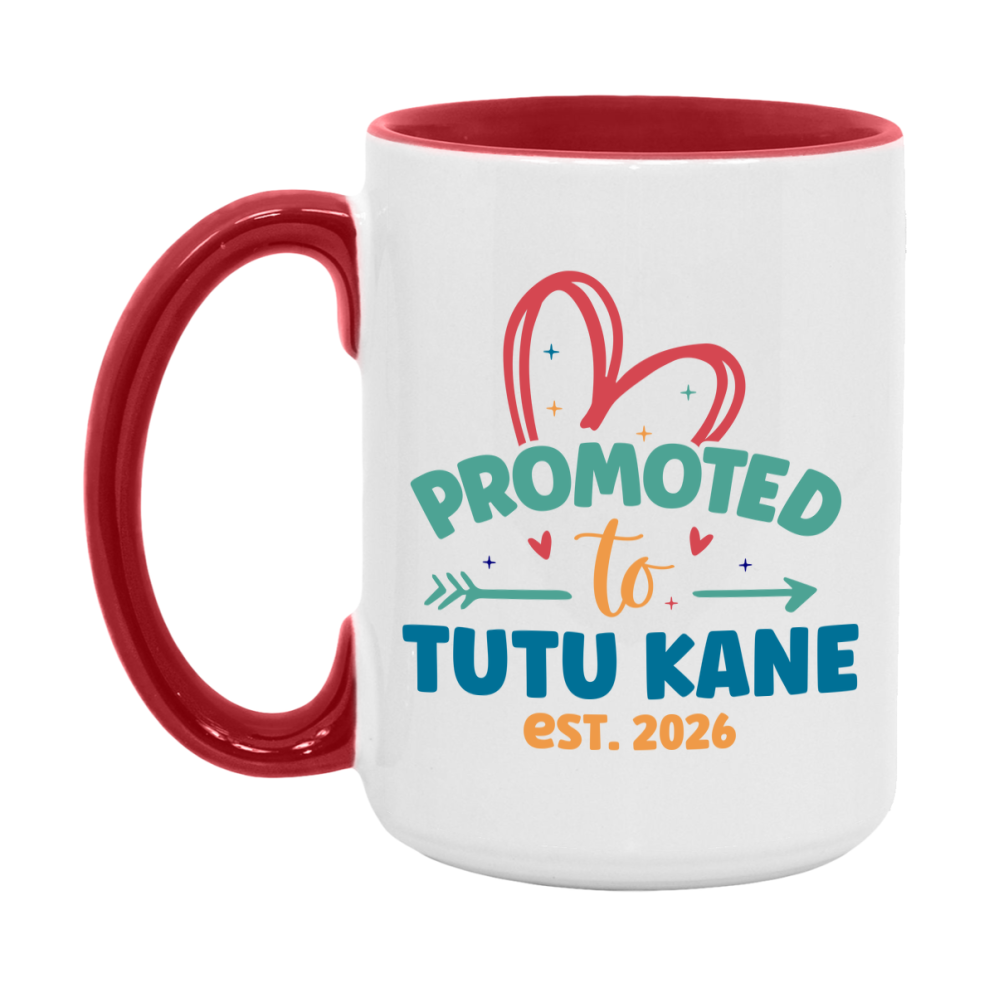 Promoted To Tutu Kane Est. 2026 Coffee Mug – New Tutu Kane Gift – Pregnancy Announcement Mug For New Baby
