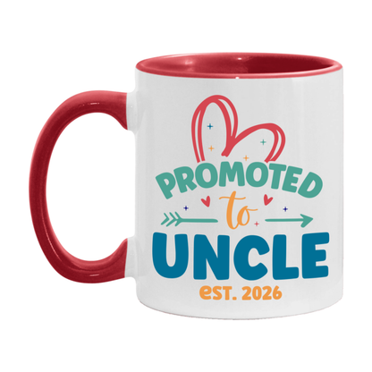 Promoted To Uncle Est. 2026 Coffee Mug – New Uncle Gift – Pregnancy Announcement Mug For New Baby