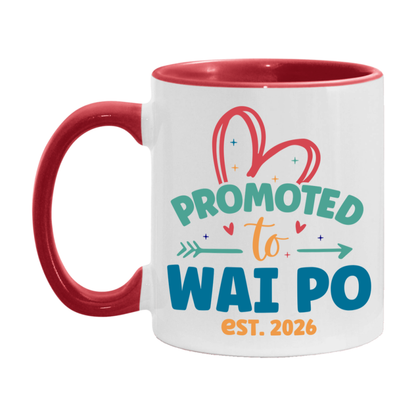 Promoted To Wai Po Est. 2026 Coffee Mug – New Wai Po Gift – Pregnancy Announcement Mug For New Baby