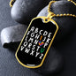 ABCD I Love You - Autism Awareness Dog Tag Necklace