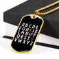 ABCD I Love You - Autism Awareness Dog Tag Necklace