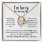 [Almost Gone] I'm Sorry for Hurting You Necklace - No Excuses - Apology Gift - I Apologize Forgive Me - Forever Love Forgiveness Jewelry 18k Yellow Gold Finish / Standard Box