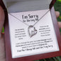 [Almost Gone] I'm Sorry for Hurting You Necklace - No Excuses - Apology Gift - I Apologize Forgive Me - Forever Love Forgiveness Jewelry