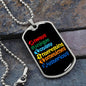 Always Unique Totally Interesting Sometimes Mysterious - Autism Awareness Dog Tag Necklace