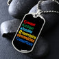 Always Unique Totally Interesting Sometimes Mysterious - Autism Awareness Dog Tag Necklace