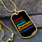 Always Unique Totally Interesting Sometimes Mysterious - Autism Awareness Dog Tag Necklace