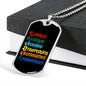 Always Unique Totally Interesting Sometimes Mysterious - Autism Awareness Dog Tag Necklace