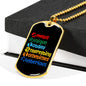Always Unique Totally Interesting Sometimes Mysterious - Autism Awareness Dog Tag Necklace